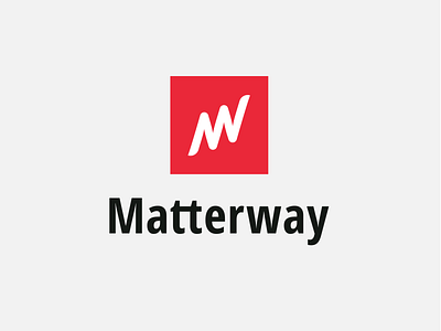 Matterway Logo Brand automation b2b box brand branding design experience figurative flat line logo matter sales square ui ux vector way