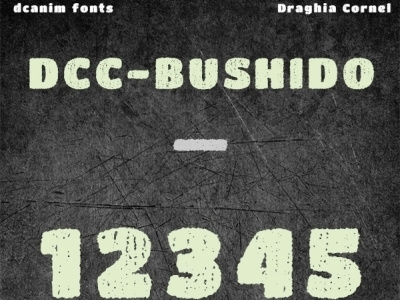 Dcc-Bushido font bushido cornel dcc dccanim draghia font