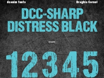 Dcc Sharp Distress Black black cornel dcc dccanim distress draghia font sharp