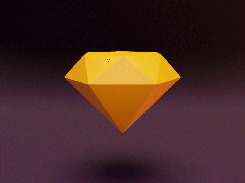 Sketch gem 3d animation b3d blender gif sketch