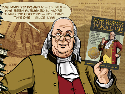 Benjamin Franklin's The Way To Wealth: Introduction, Page 5 american history benjamin franklin comics graphic novel illustration success