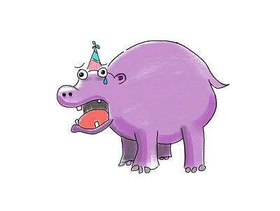 sad hippo crying funny character hippo illustration partygonewrong sad sadhippo