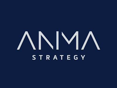 Anima Strategy branding consultant design geometric geometric font identity lettering logo navy reveal strategy type typography vector
