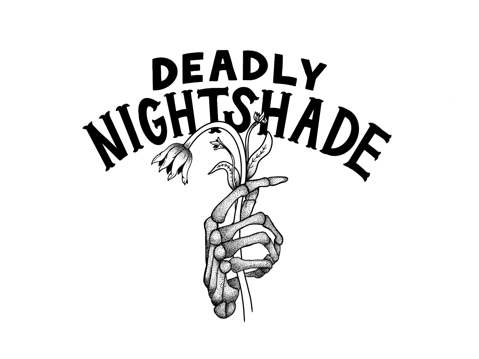 Deadly Nightshade  Herb tattoo Deadly plants Nightshade flower