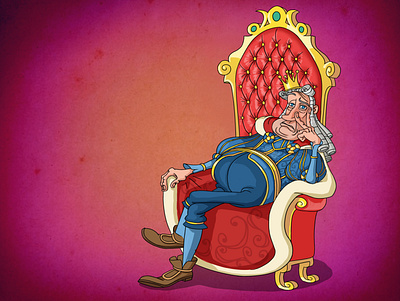 bored king aristocrat bored characterart characterdesign digitalart digitaldrawing drawing illustration king royalty throne