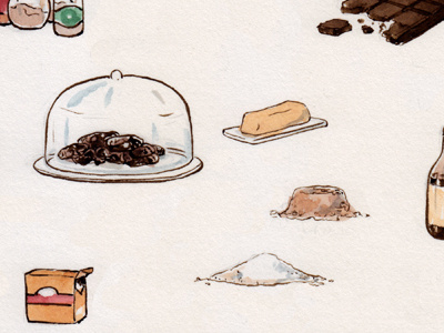 A cookie recipe comic in-progress comics holiday illustration ink recipe watercolor