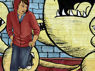 Teenagers digital painting editorial graffiti illustration teenager