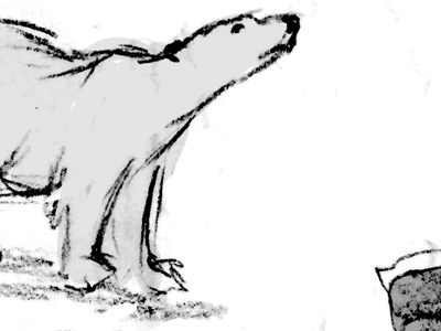 Polar Bear Sketch illustration polar bear sketch