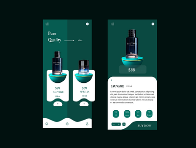 UI - Perfume Shop design graphic design minimal motion graphics typography ui ux vector