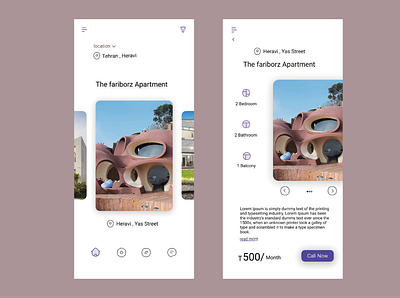 Real Estate App application design home realestate typography ui