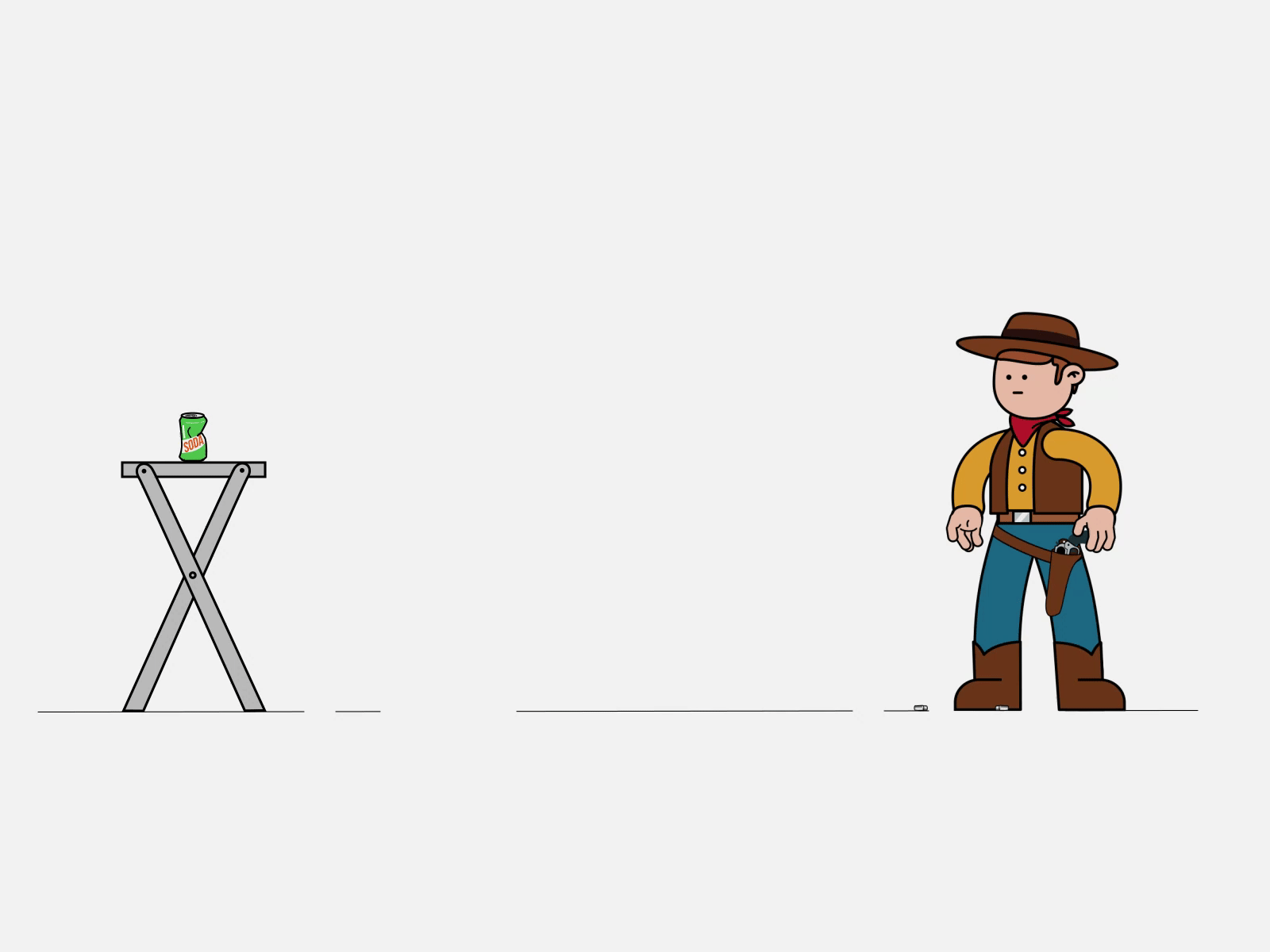 Cowboy 2danimation aftereffects cowboy gif gun illustration motion graphics texas western