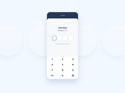 Login screen for shipping app app clean contrast digital fingerprint light login minimal mobile numpad password product shipping sign in simple simplicity ui user ux