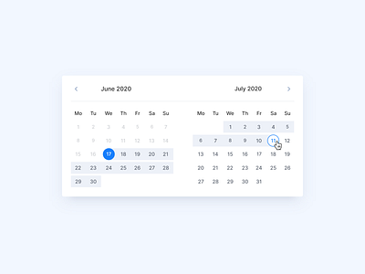 Calendar for web app app appointment business calendar clean control datepicker desktop digital flat function interface light period planning ui ux