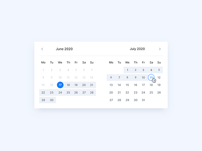 Calendar for web app