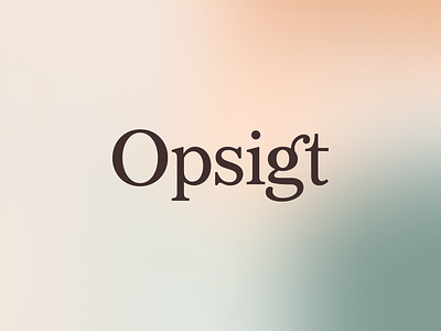 Opsigt | Design studio logo branding clean concept design flat gradient graphic design identity logo studio typography