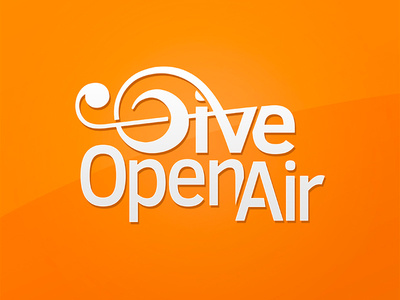 Give Open Air Logo Dribble design flat graphic logo music visual