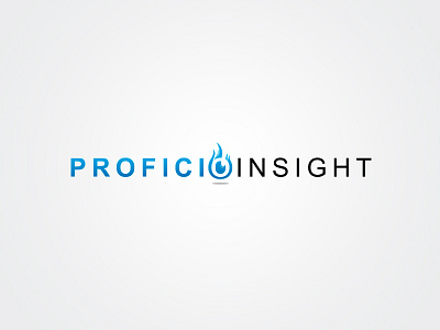 Proficioinsight logo agency design flame logo marketing