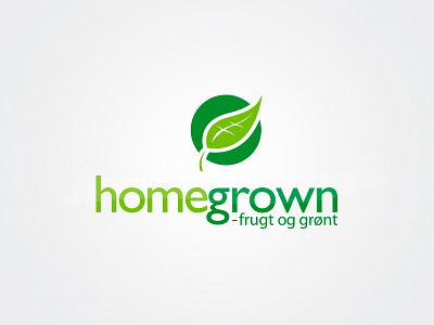 Homegrown logo design green local logo nature shop