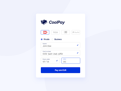 Checkout card checkout clean design digital flat form gateway pay payment platform simple ui ux white