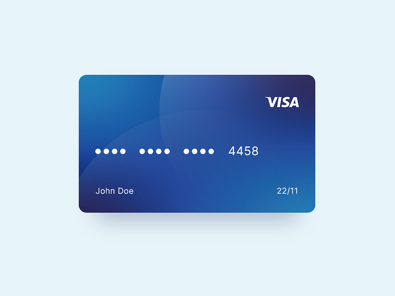 Credit card design by Daniel Maul on Dribbble