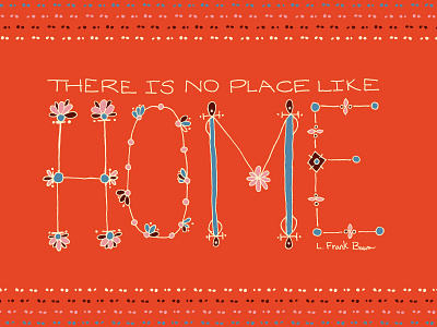 there is no place like home hand drawn type handdrawn wizard of oz