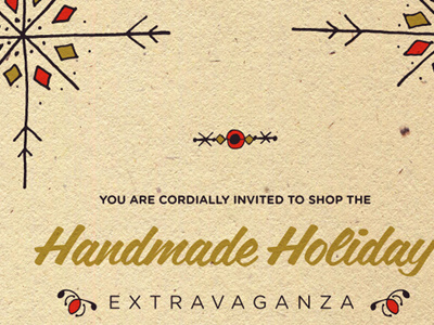 Handmade Holiday Invite handmade little things party