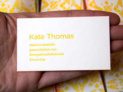 letterpressed business cards!