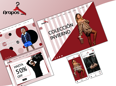 Arapos - Clothing Store Website branding ecommerce logo design uidesign ux design web design