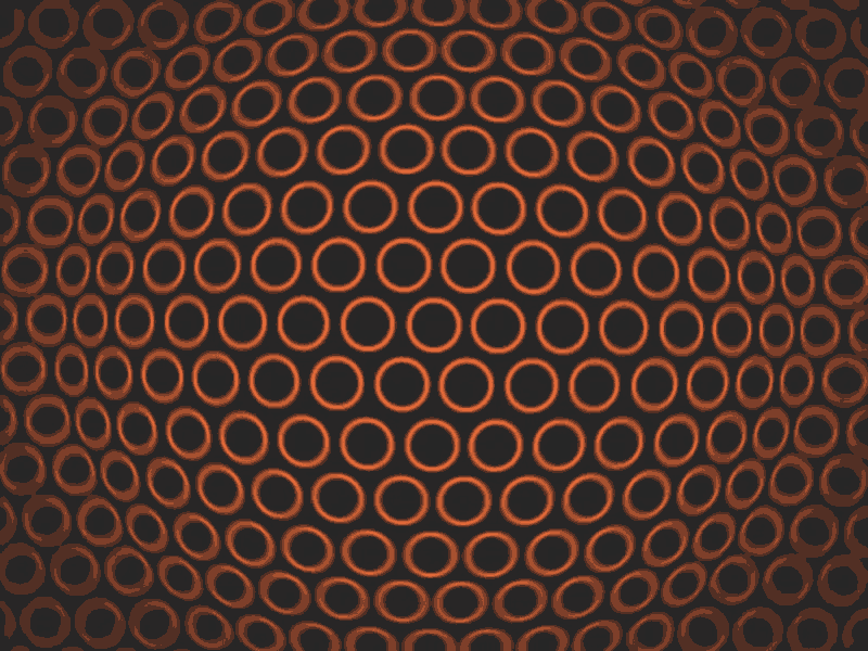 The Trippy One rotating circles animation motion graphics orange black illusion gif