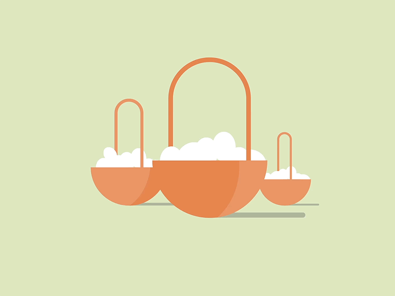 Don't put all eggs in one basket advice animation basket break eggs fall food illustration motion