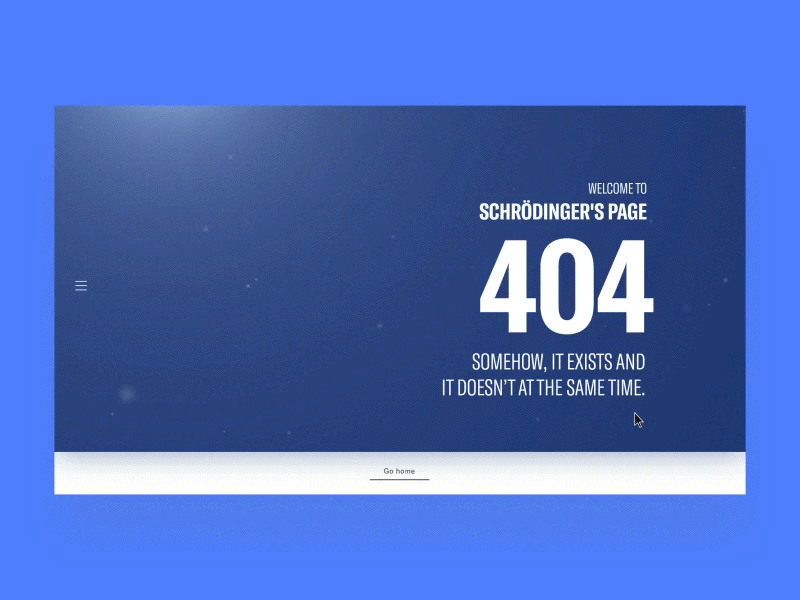 404 Page — UI Weekly Challenges-Season 02 / W [2/10] V2 404 animation blue error illustration motion typography ui ux