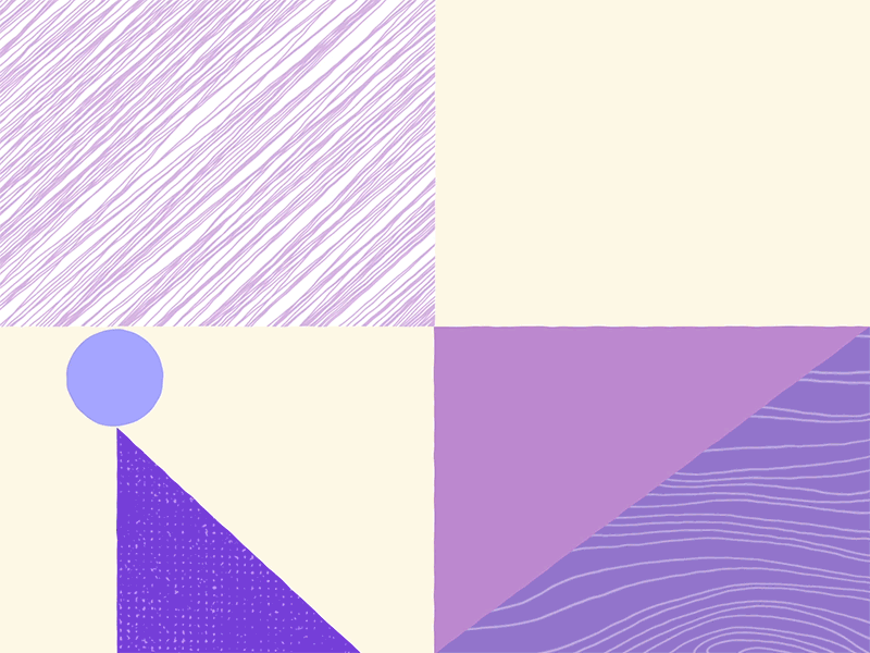 Purppple series no.3 after effects animation colors geometry jumpy motion playful shapes