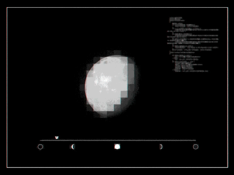 Moon Timelapse animation direction dither flat geometry glitch illustration minimal moon moon phases motion motion graphics noise orb time lapse