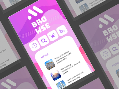 M Browse : Browser App app app mockup art browser design ui ui design ux ux design wireframe