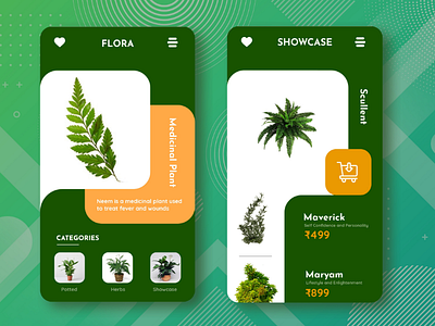 Flora : The Flower App app art buying cart concept design flower mockup plants purchasing ui ui design ux ux design wireframe