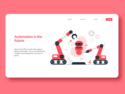 Automation Industry Landing Page Concept app art concept design mockup ui ui design ui inspiration ux ux design web design web ui website website inspiration website ui wireframe