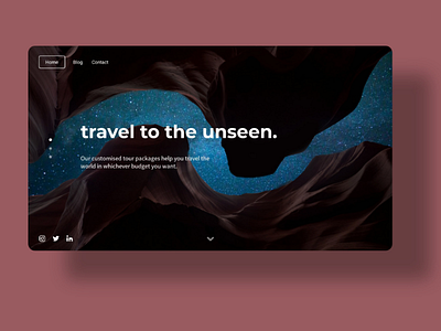 Travel Company Landing Page Concept