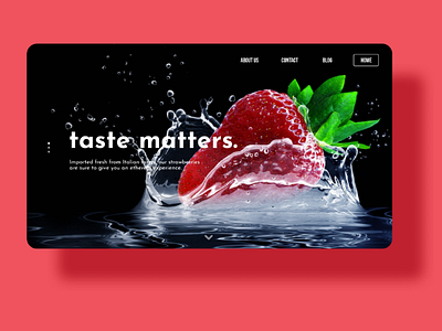 Food Company Landing Page Concept