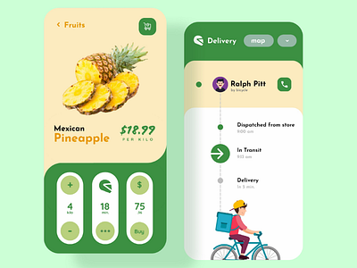 Shopping and Delivery App app art colours concept design ecommerce fruits inspiration landing page mockup shopping ui ui design ui inspiration ux ux design web ui website website ui wireframe