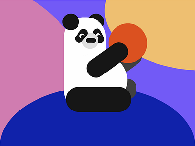 Geometric Panda Illustration