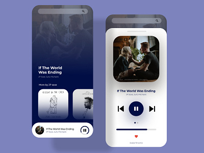 Music Player App UI Concept app art concept design mockup ui ui design ux ux design wireframe