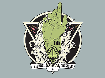Eternal Outsider graphic design illustration punk tattoo