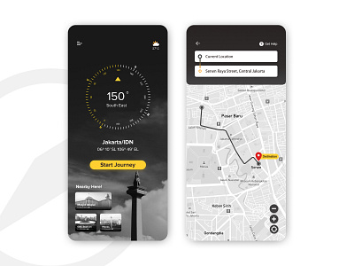 Navigation App app design minimal typography ui ux web