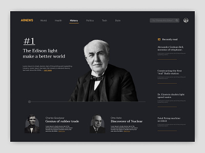 AllNEWS - newspaper web design app design historical history minimal news newsfeed newsletter newspaper ui ux web