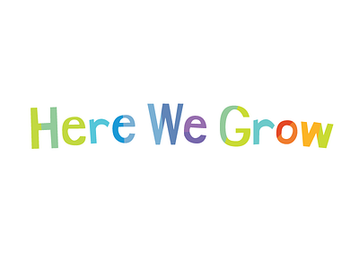 Here We Grow children kid logo logotype