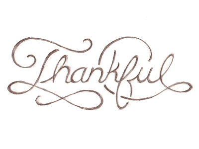 Thankful sketch hand drawn pencil script sketch thanksgiving typography