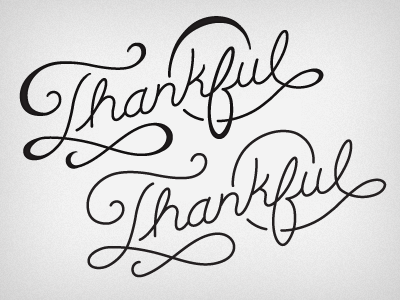 Thankful vector'd lettering script thanksgiving typography