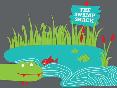 The Swamp Shack alligator animals illustration