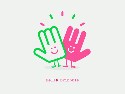 Hello Dribbble debut shot hands hello dribbble keynote ui design