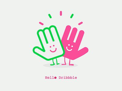 Hello Dribbble debut shot hands hello dribbble keynote ui design